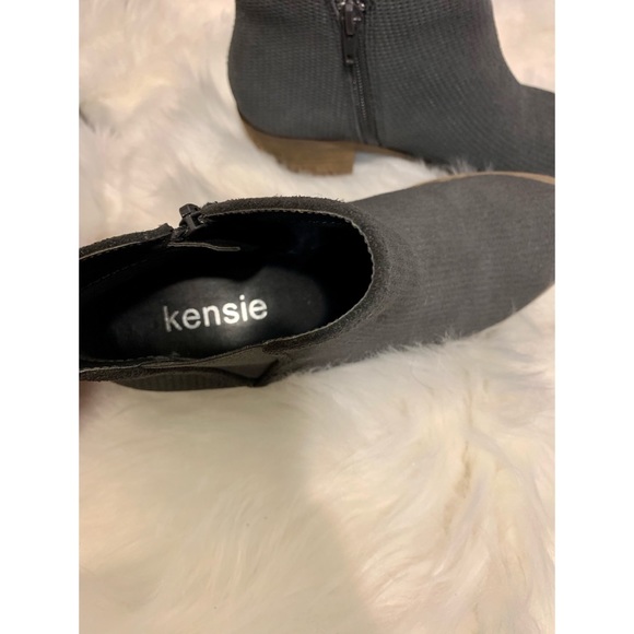 Kensie "Gerona" Women's Preforated Ankle Booties, Dark Gray w Small Heel, Sz 6.5 - Picture 14 of 16